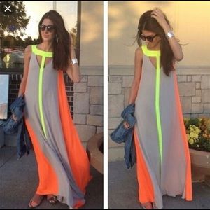 Color Block Maxi Dress